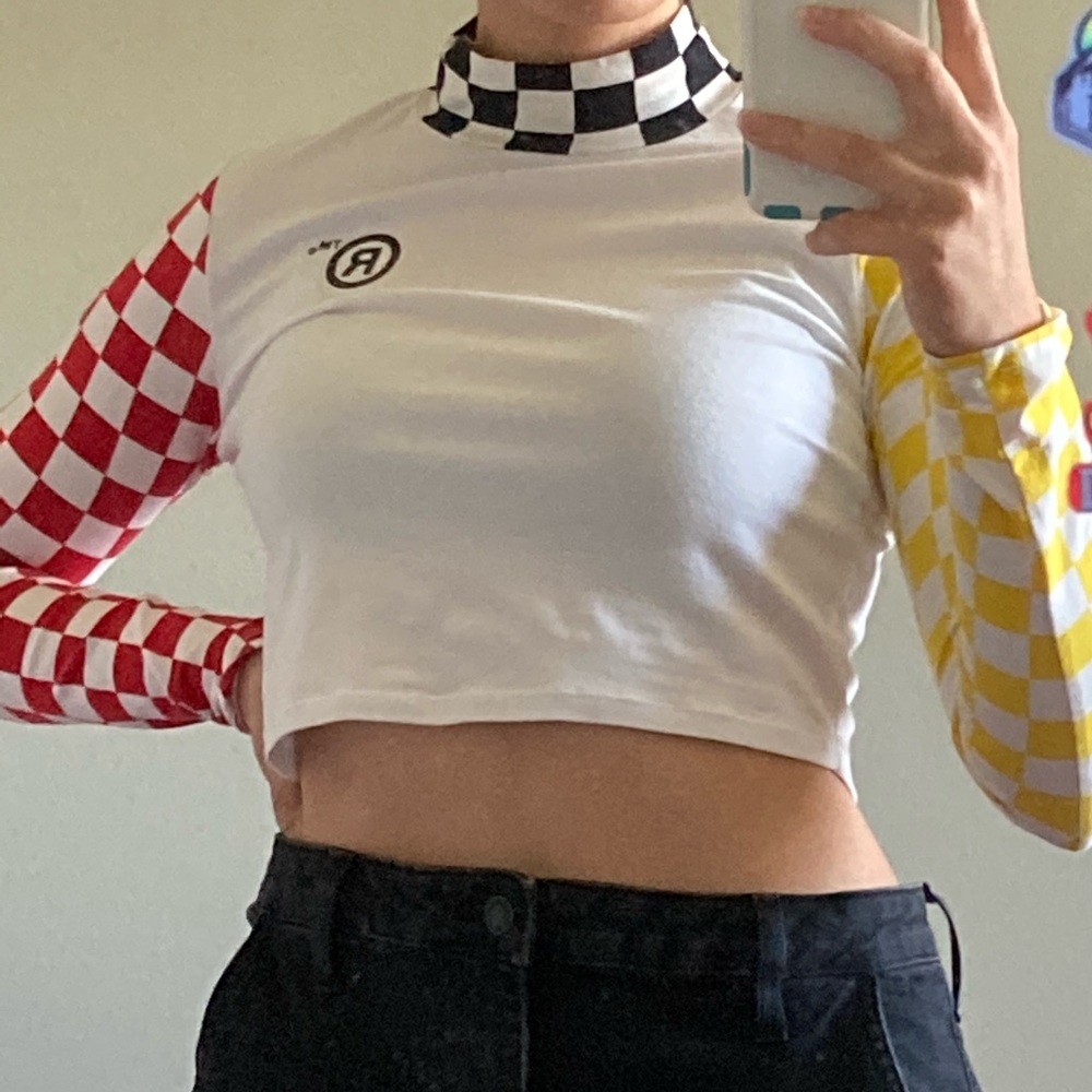 Checkered crop top